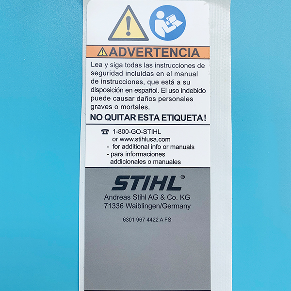 Self-adhesive label